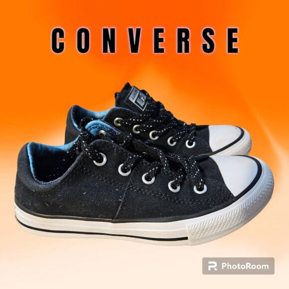 Girl's Converse Chuck Taylor‎ ALL Star Size 1 Black - Picture 6 of 7